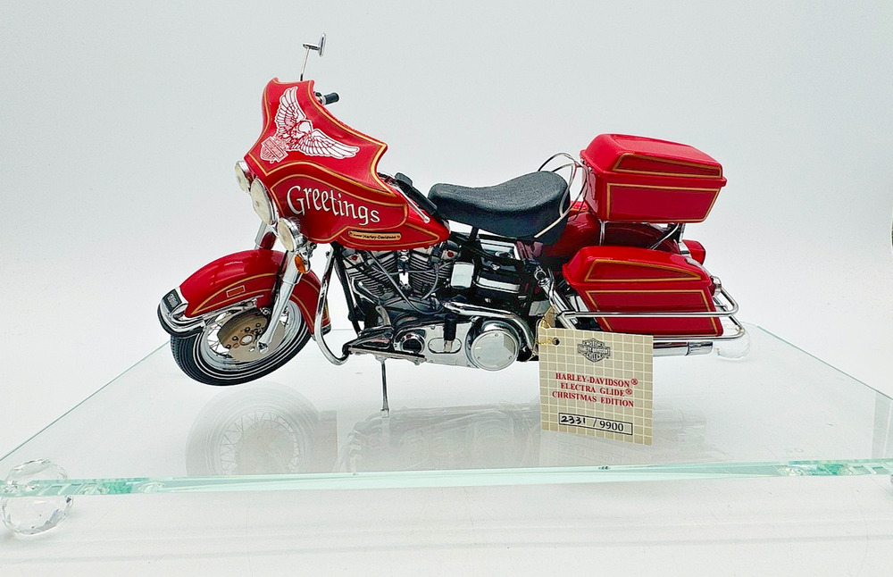 Franklin Mint Harley Davidson Electra Glide 1999 Christmas 1:10 #2331/9900